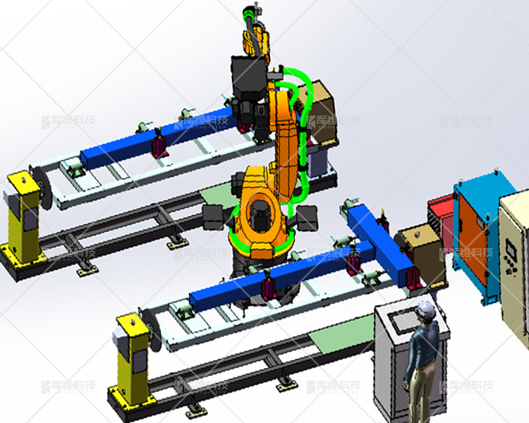 焊接<a href='http://www.qtjsixa.cn' target='_blank'><u>機器人工作站</u></a>布局